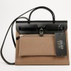 Hermes Herbag in ebony leather and canvas