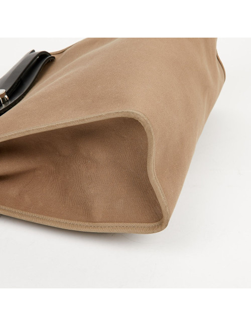 Sac Herbag toile HERMES étoupe et ébène