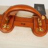 Hermes Vintage canvas and leather travel suitcase