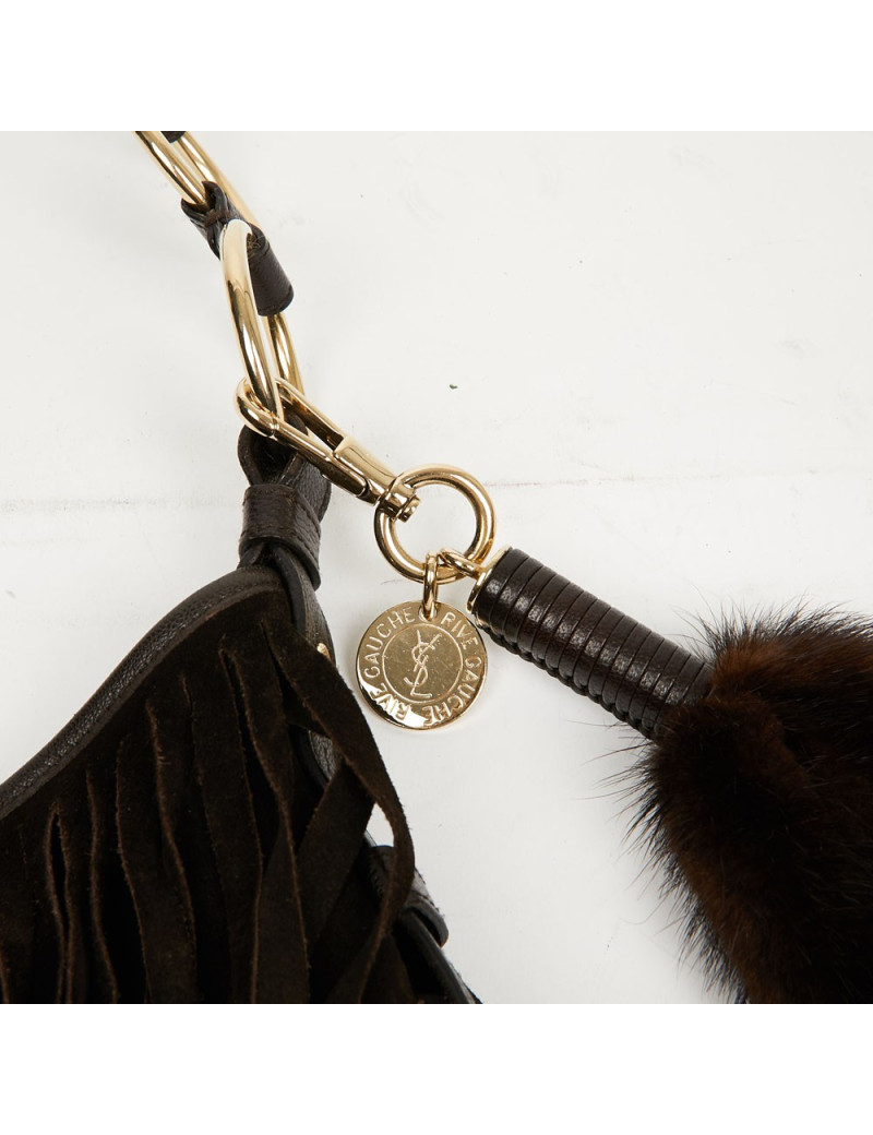 Besace franges YSL SAINT LAURENT