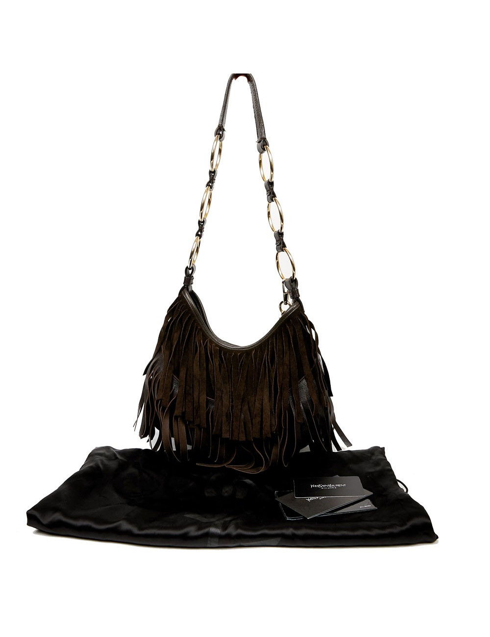 Besace franges YSL SAINT LAURENT