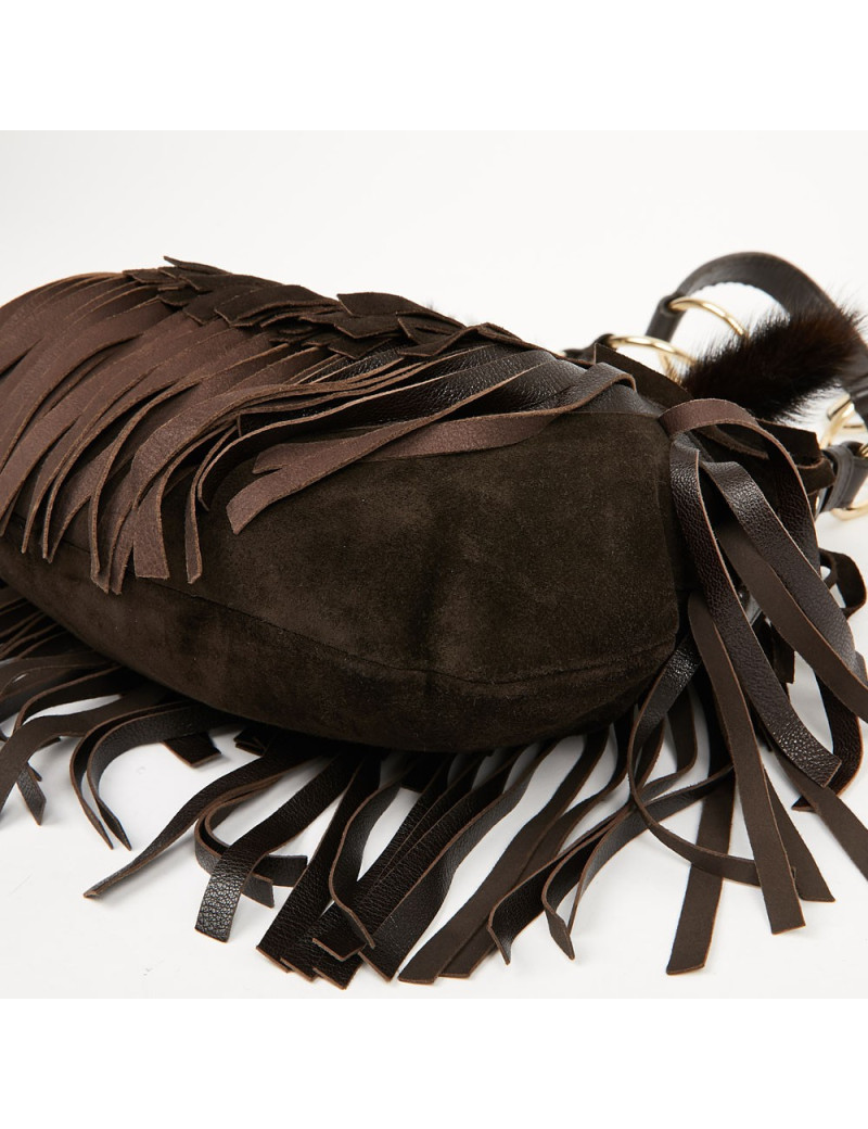 Besace franges YSL SAINT LAURENT