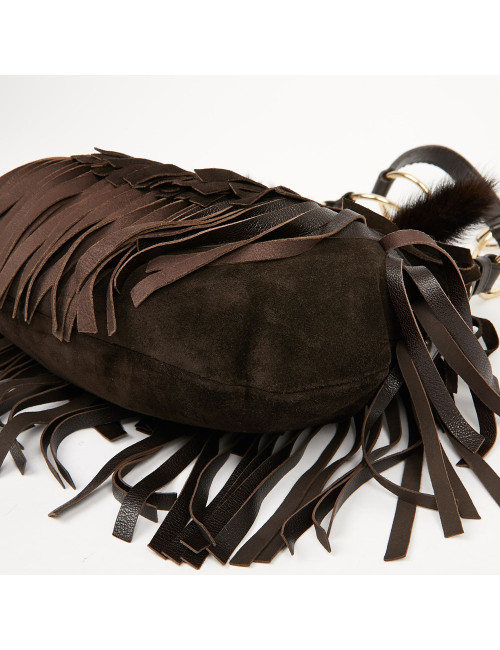 Besace franges YSL SAINT LAURENT