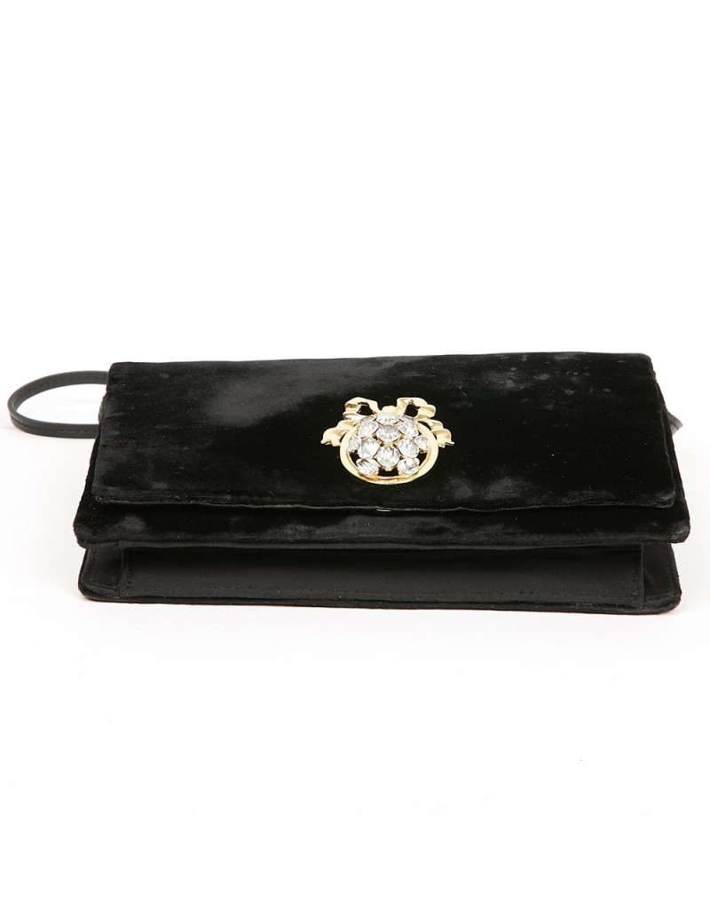 Pochette CHRISTIAN DIOR Vintage velours noir