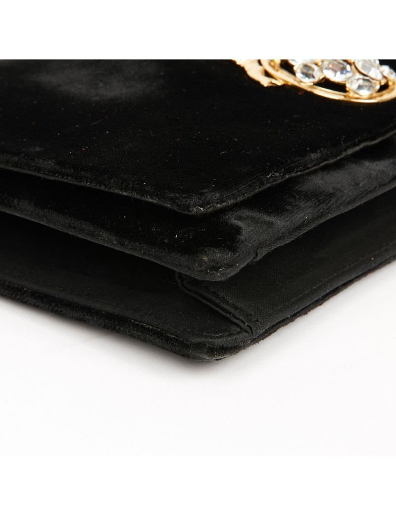 Pochette CHRISTIAN DIOR Vintage velours noir