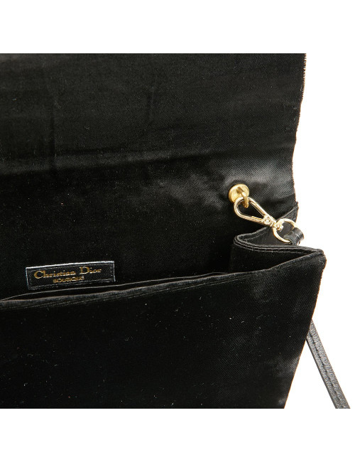 Sac CHRISTIAN DIOR Vintage velours noir