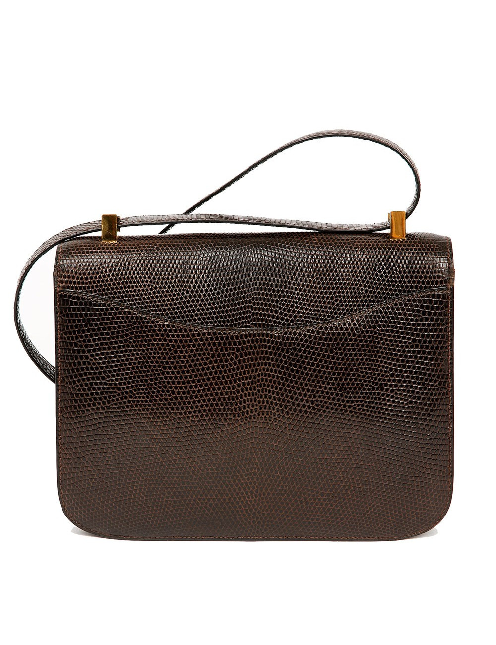  Sac à main Constance Lézard Varan du Nil marron Vintage