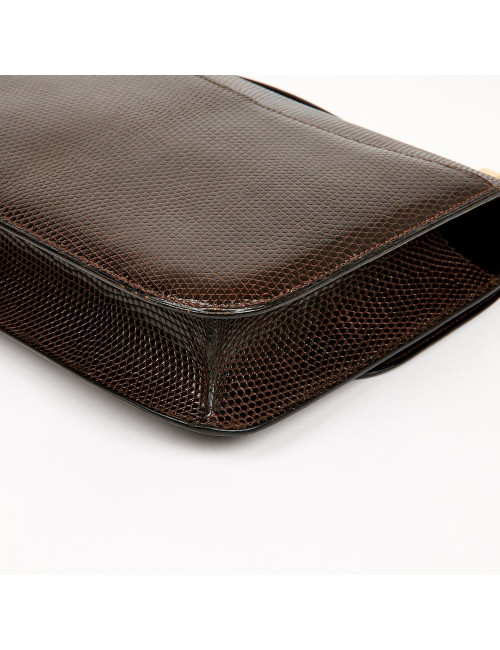  Sac à main Constance Lézard Varan du Nil marron Vintage