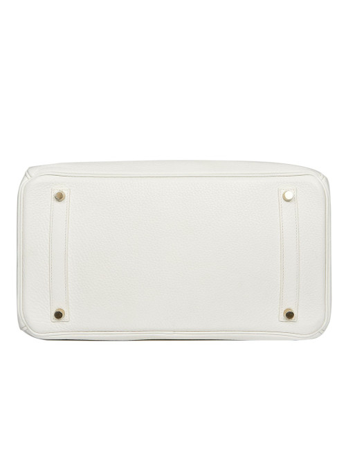 Birkin 35  HERMES cuir de veau Togo blanc