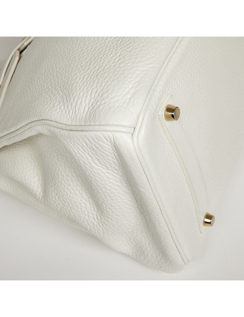 Birkin 35  HERMES cuir de veau Togo blanc