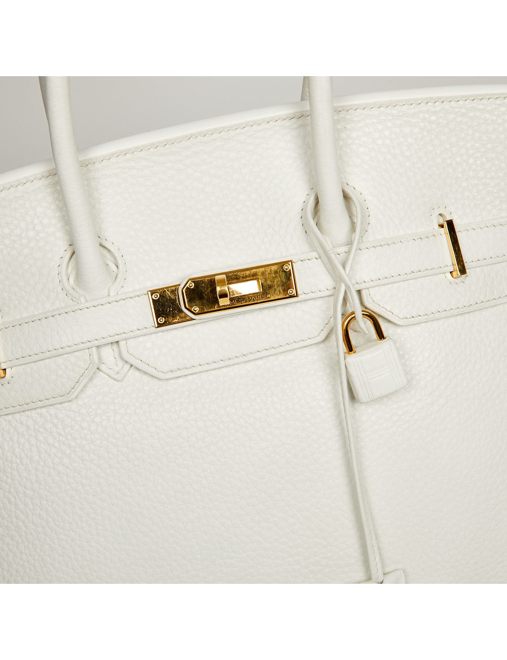 Birkin 35  HERMES cuir de veau Togo blanc