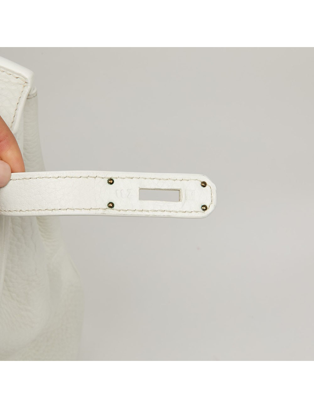 Birkin 35  HERMES cuir de veau Togo blanc