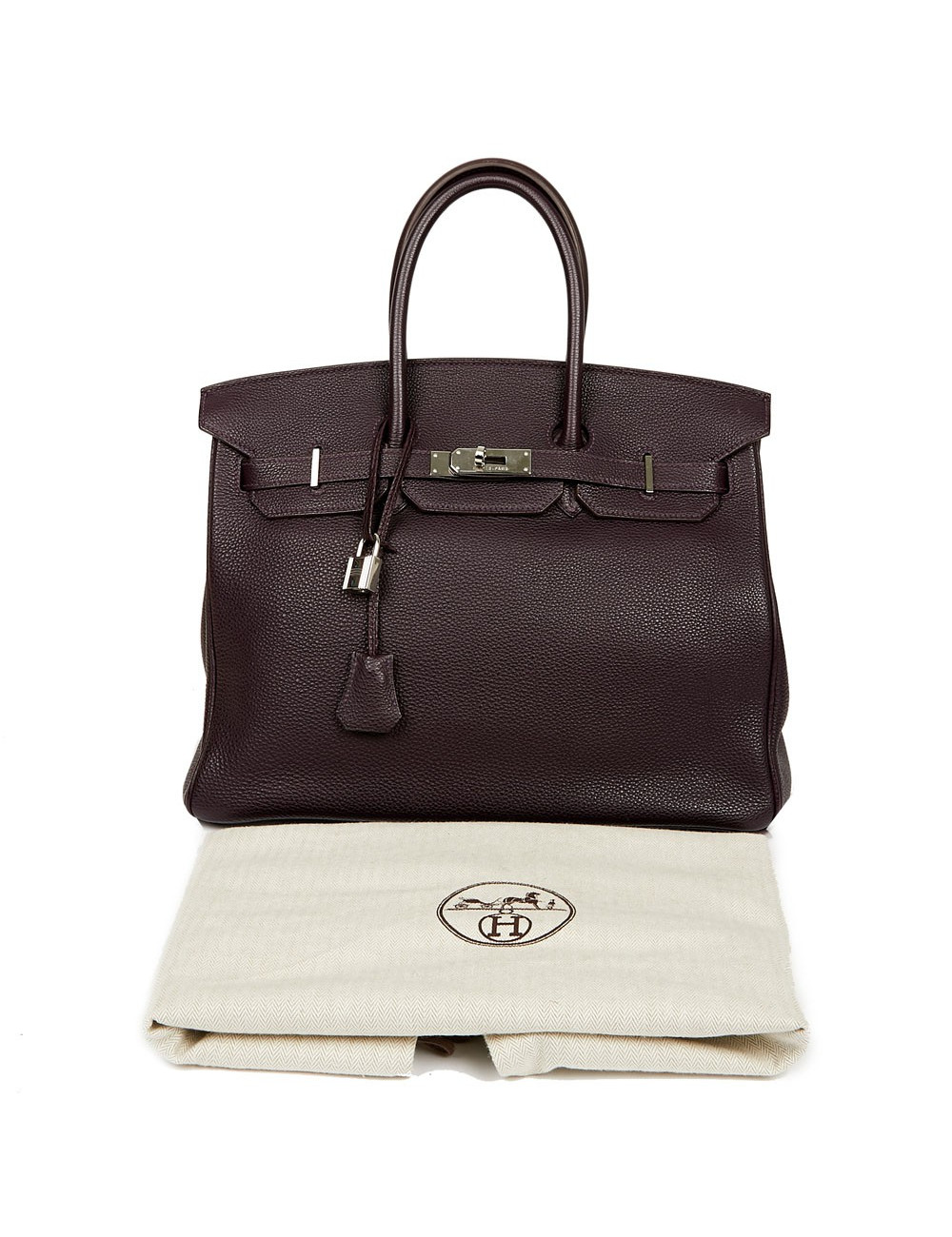 Birkin 35 HERMES cuir de veau Togo raisin