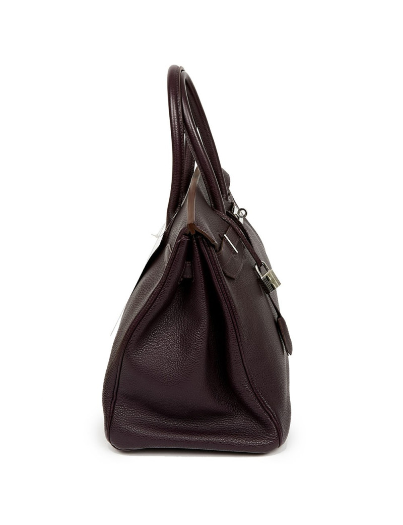 Birkin 35 HERMES cuir de veau Togo raisin