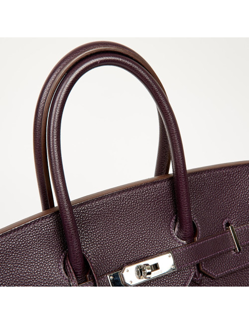 Birkin 35 HERMES cuir de veau Togo raisin