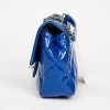 Small flap bag CHANEL blue patent leather