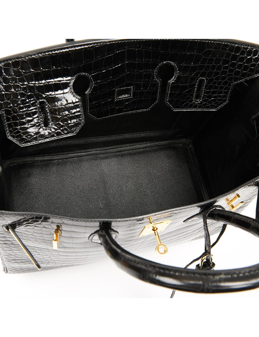 Birkin 35 crocodile Porosus noir