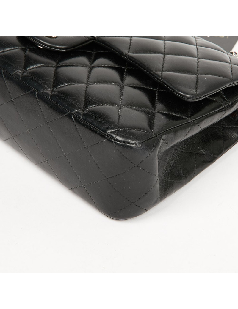 Timeless CHANEL black lambskin bag 