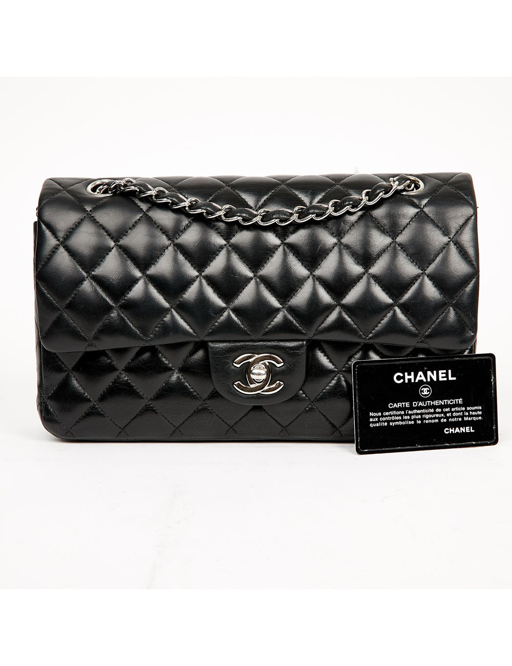 Sac à main CHANEL Timeless cuir d'agneau noir