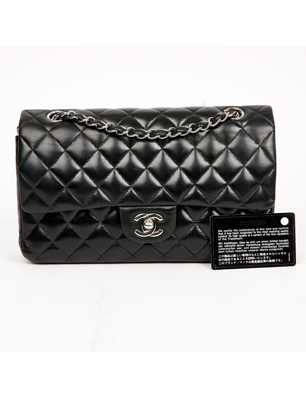 Sac à main CHANEL Timeless cuir d'agneau noir