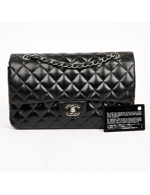 Sac à main CHANEL Timeless cuir d'agneau noir