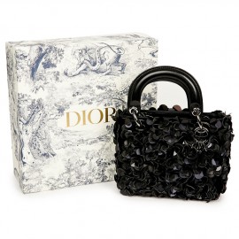 Lady D Dior à fleurs noires