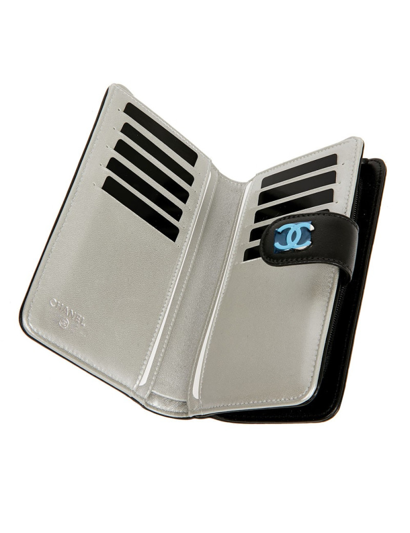 Porte monnaie CHANEL cuir embossé 