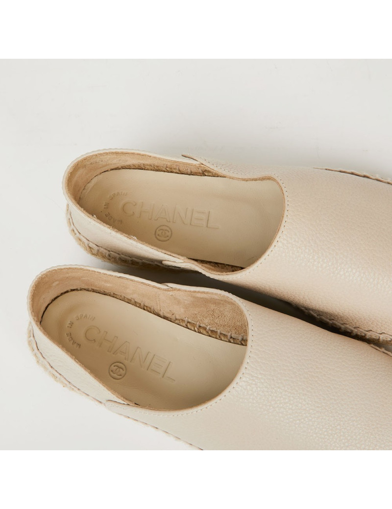 Chanel beige leather espadrilles T36 