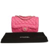 Pink leather Chanel flap bag