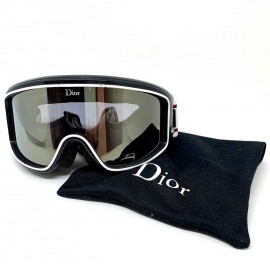 Masque de ski DIOR noir et blanc - Lunettes luxe occasion authentique