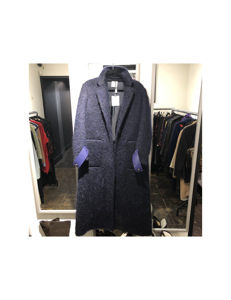 Manteau AGNONA T 40 mohair bleu
