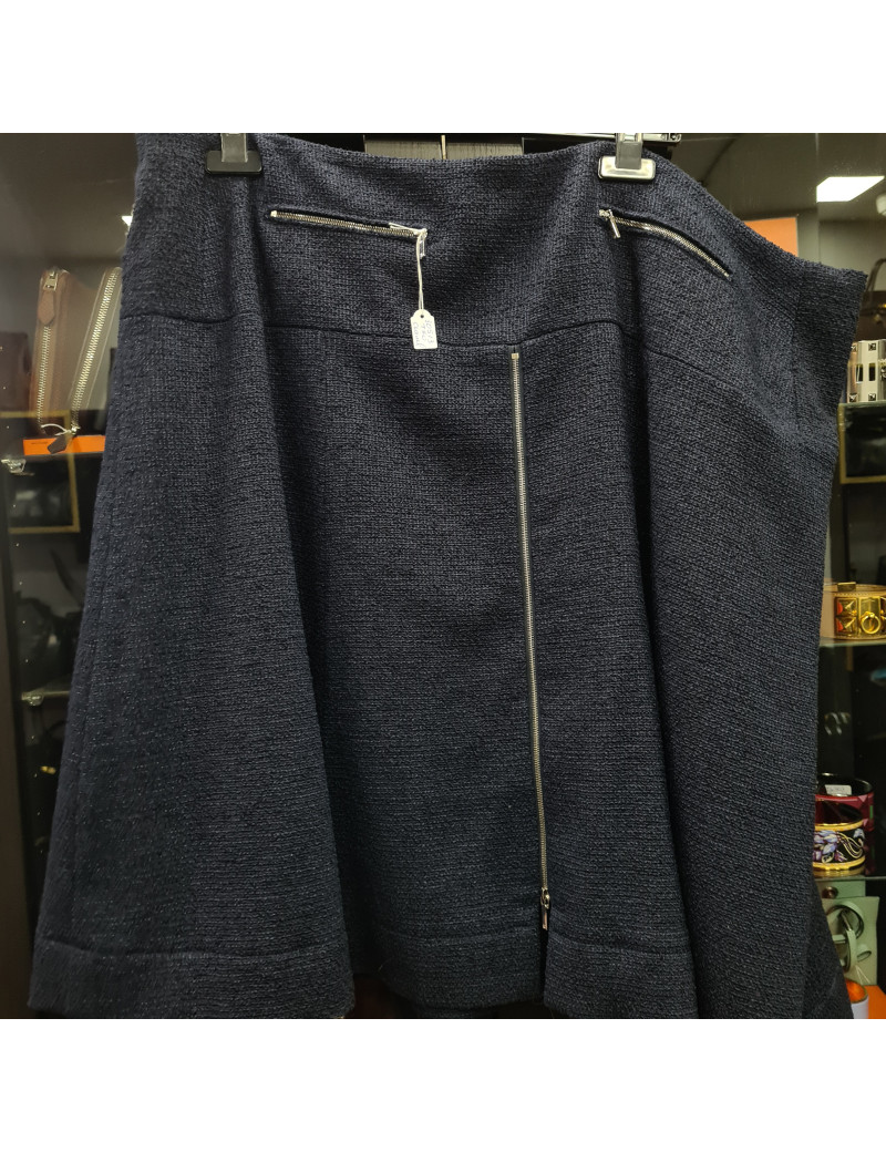 Jupe Chanel T 50 laine bleue