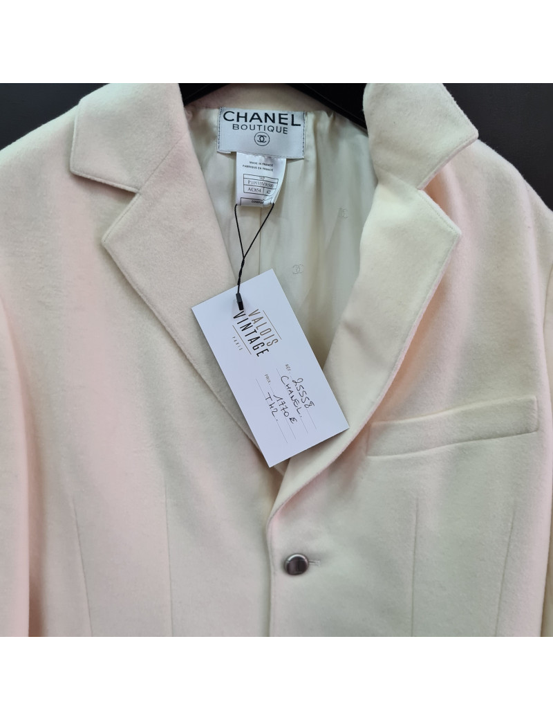 Veste T 42 CHANEL laine écrue