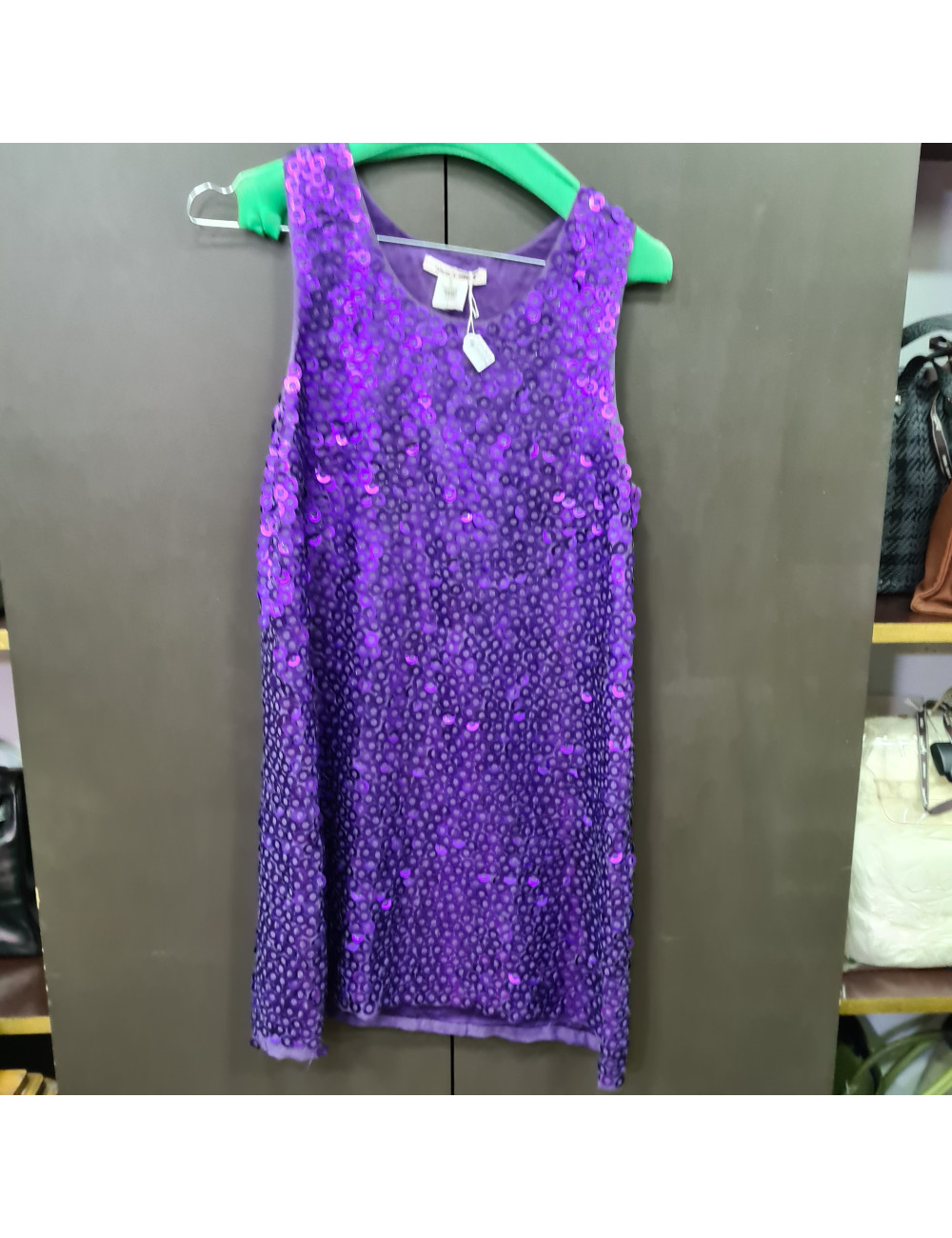Robe ALICE ET OLIVIA à sequins violet