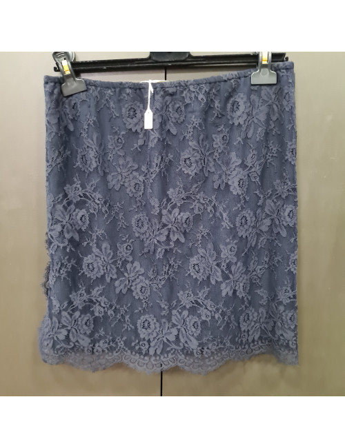 Jupe Valentino à dentelles bleu marine