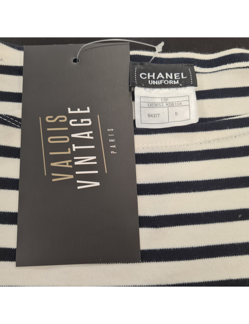 Marinière CHANEL bleu et blanc T.S