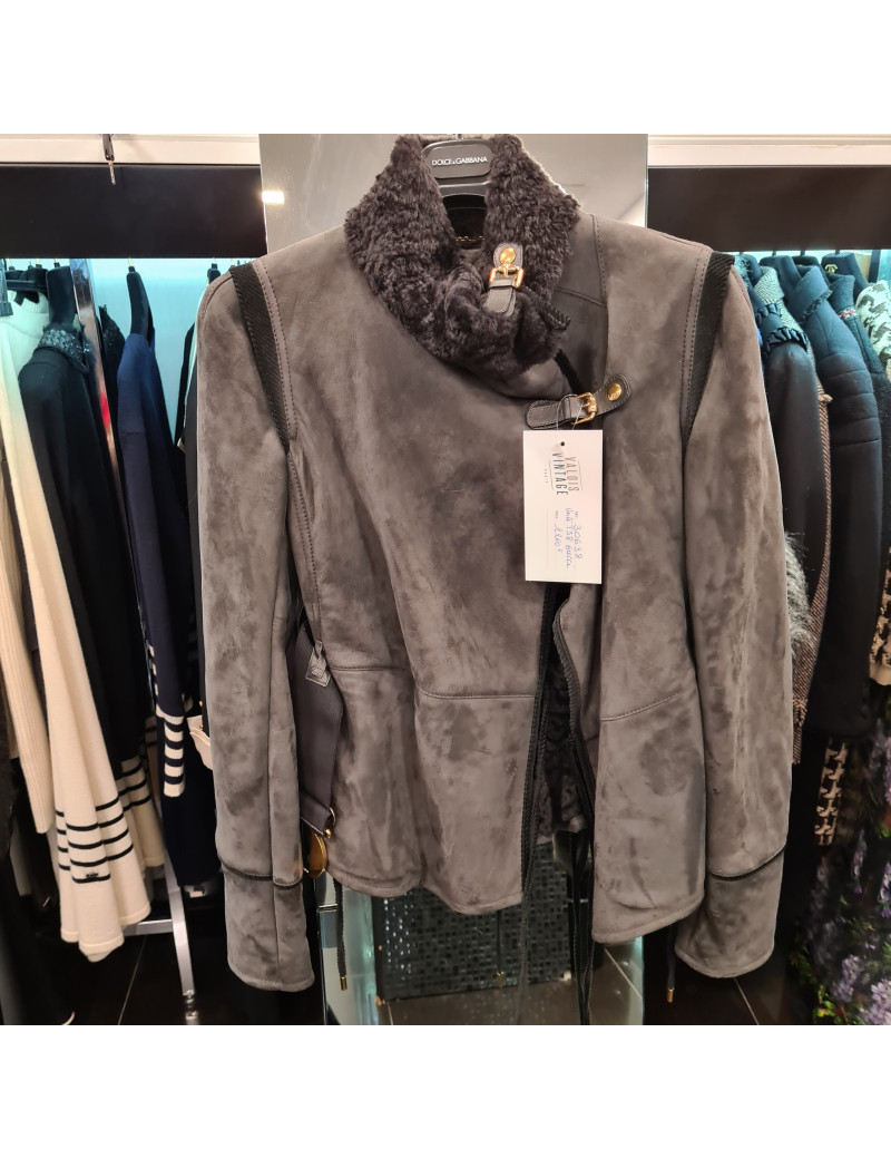 Veste GUCCI daim gris T 38