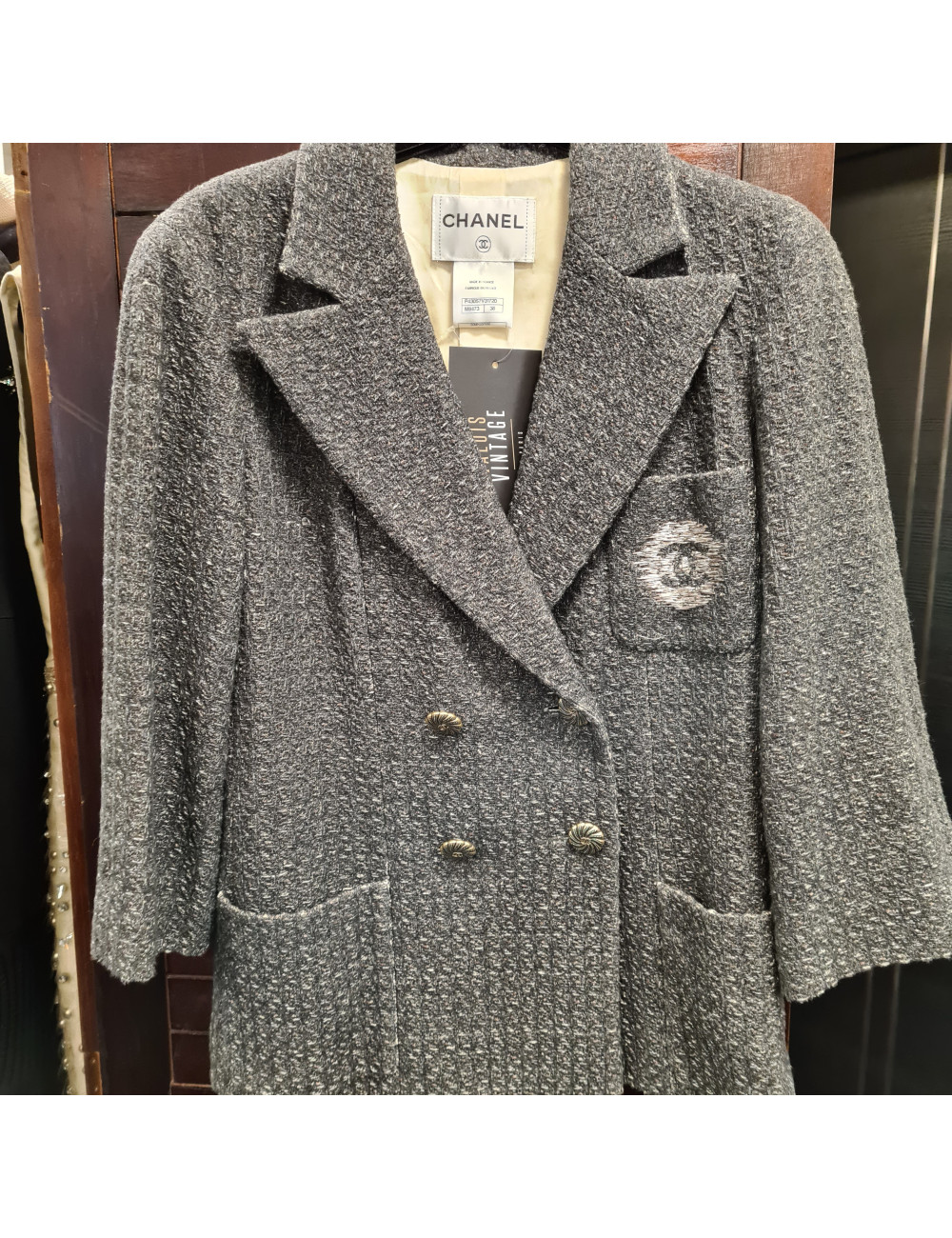 Veste CHANEL T 38 grise