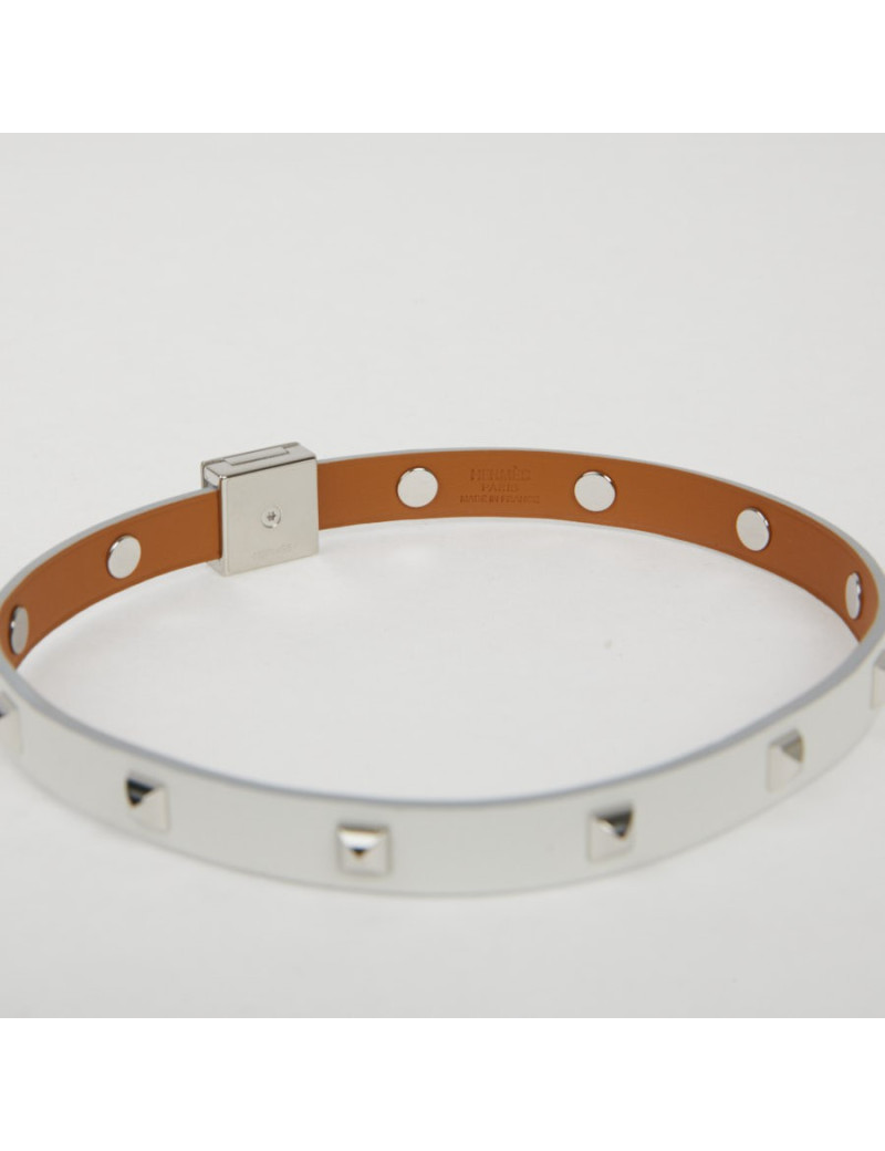 Bracelet Medor Infini clouté double tour Blanc