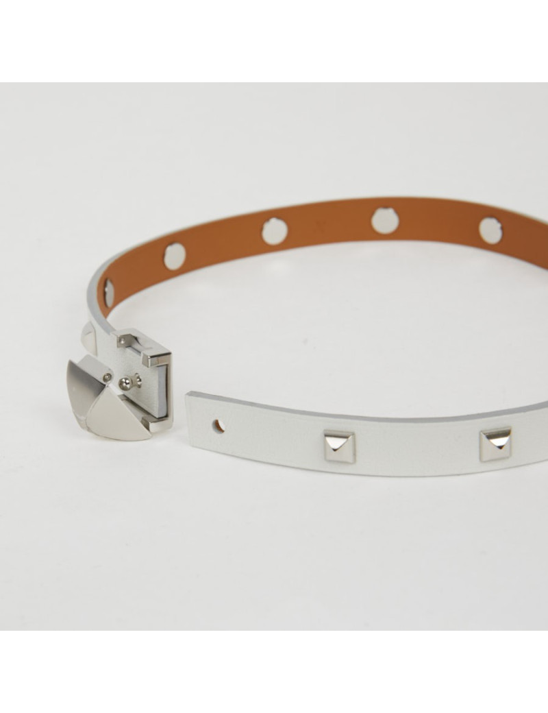 Bracelet Medor Infini clouté double tour Blanc