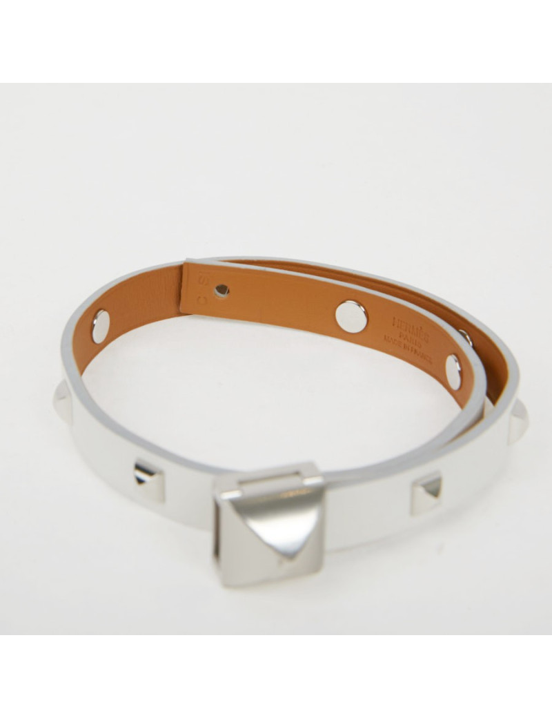 Bracelet Medor Infini clouté double tour Blanc