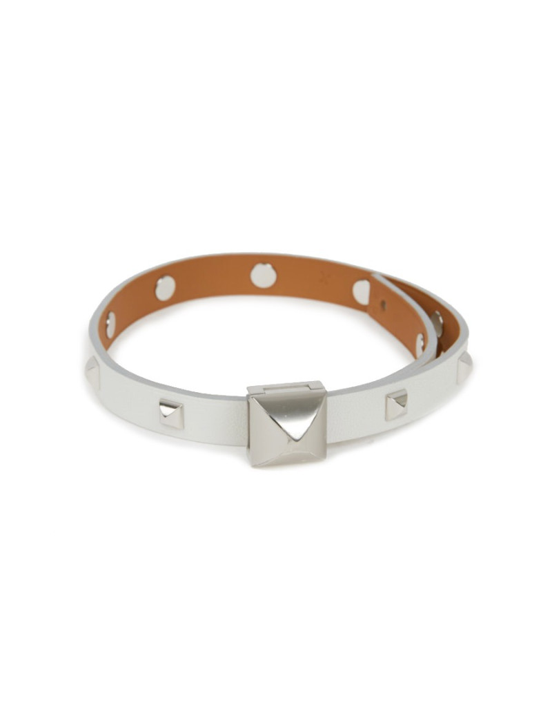 Bracelet Medor Infini clouté double tour Blanc