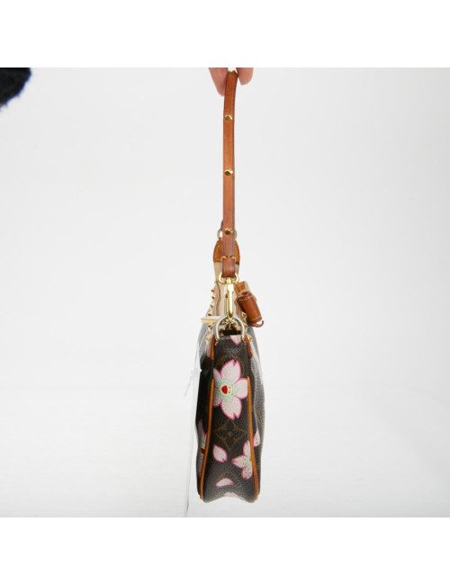 Pochette accessoire Louis Vuitton toile Monogram Cherry Blossom Murakami