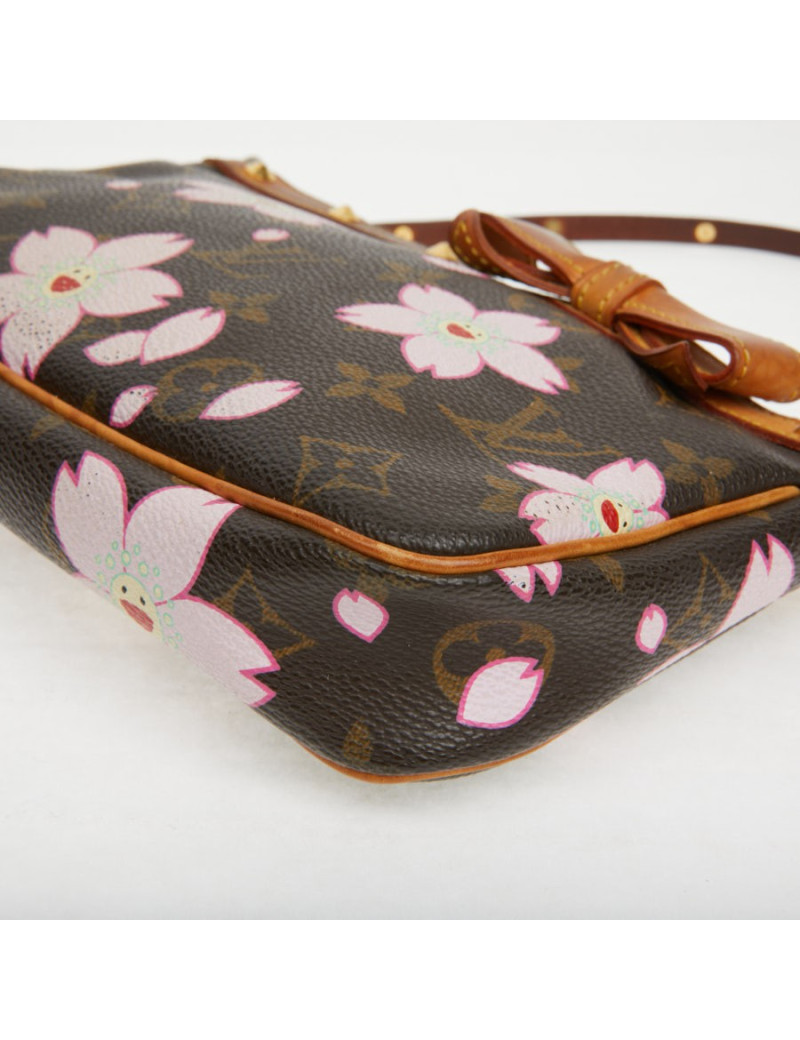 Pochette accessoire Louis Vuitton toile Monogram Cherry Blossom Murakami