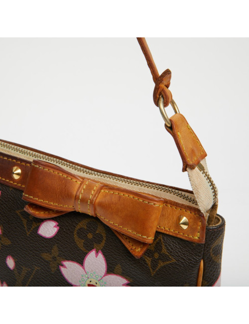 Pochette accessoire Louis Vuitton toile Monogram Cherry Blossom Murakami