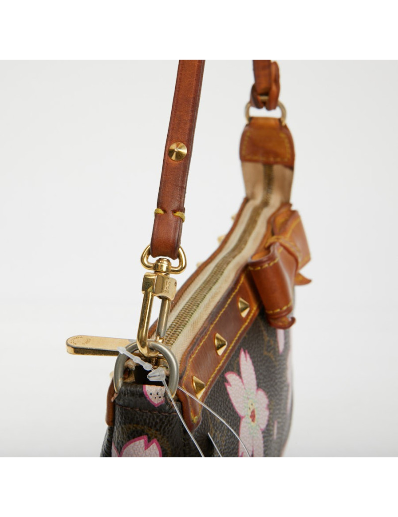Pochette accessoire Louis Vuitton toile Monogram Cherry Blossom Murakami