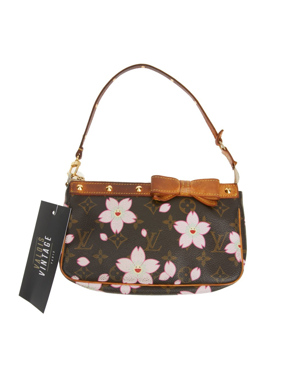 Pochette accessoire Louis Vuitton toile Monogram Cherry Blossom Murakami