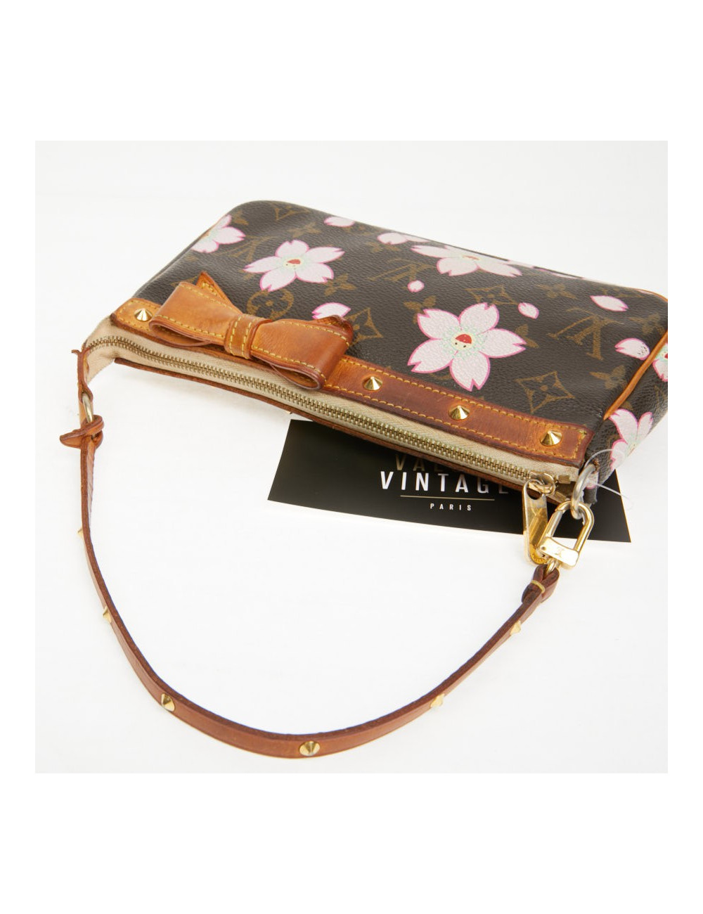 Pochette accessoire Louis Vuitton toile Monogram Cherry Blossom Murakami