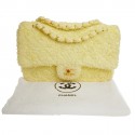 CHANEL Vintage Timeless Bag in yellow terrycloth