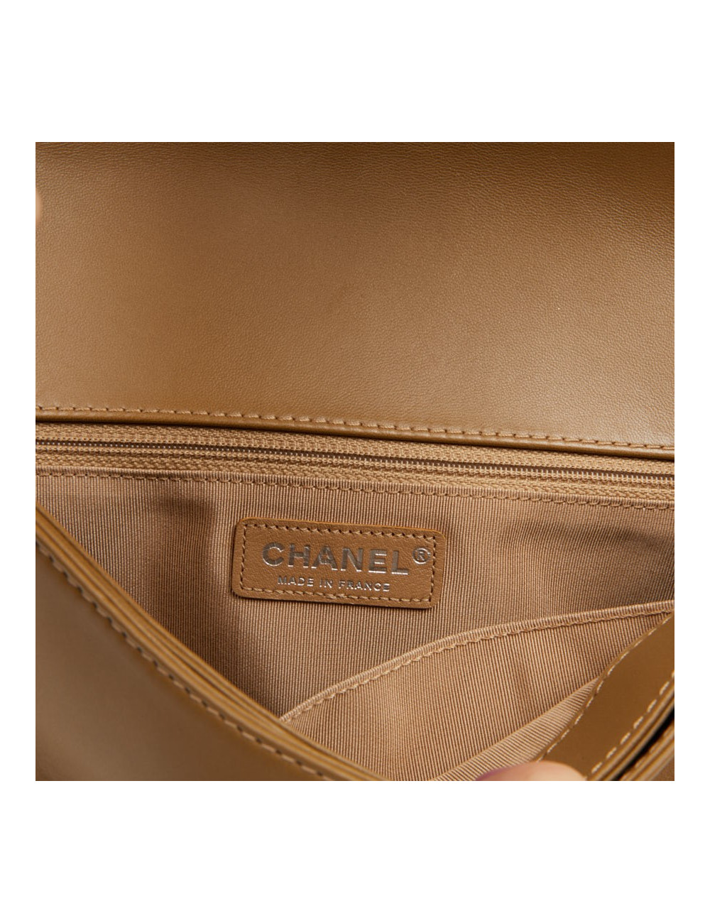 Sac à main Boy Chanel tweed marron